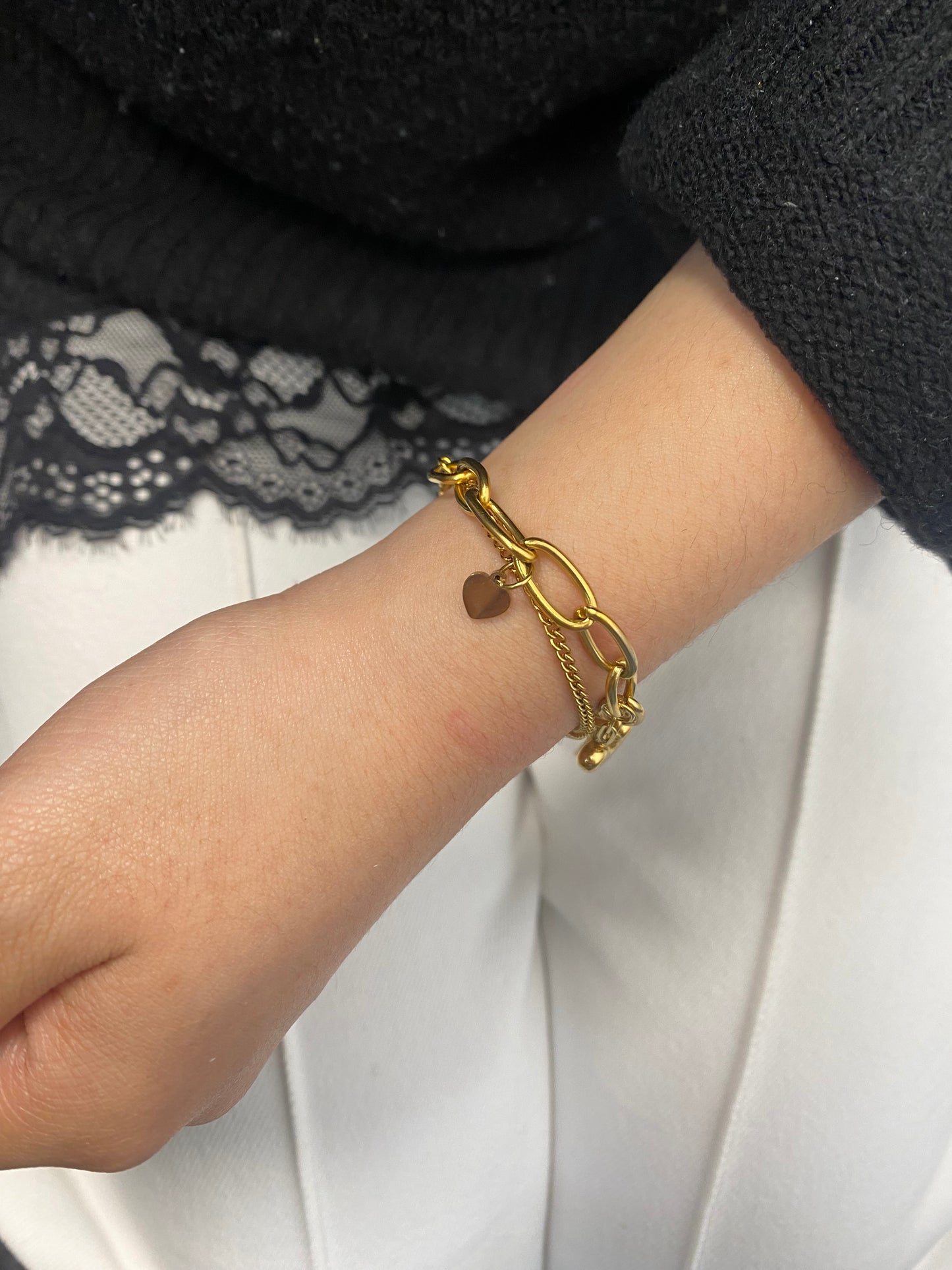 Bracelet double à breloque