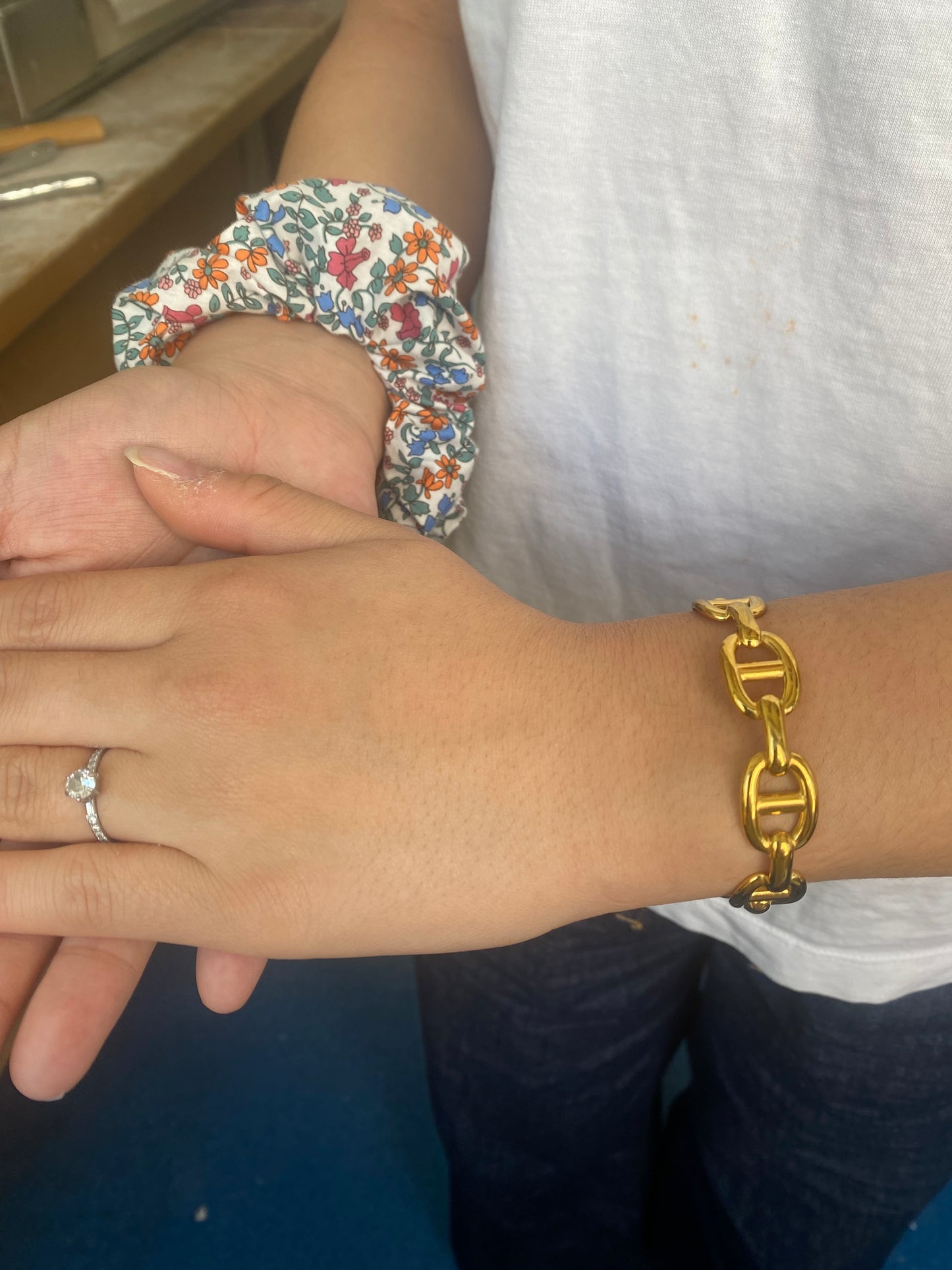 Jonc maille marine