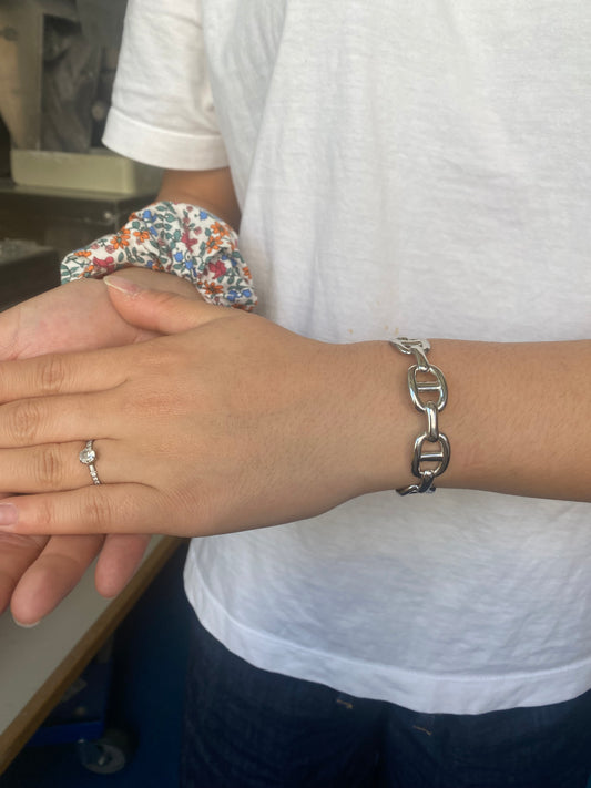 Jonc maille marine
