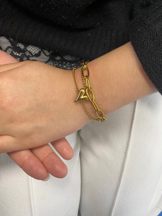 Bracelet double à breloque